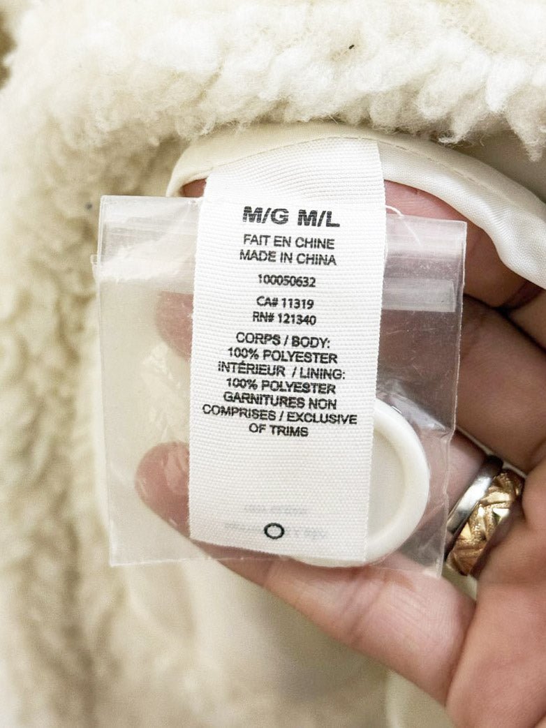 garage oversized sherpa teddy coat - good market thrift store