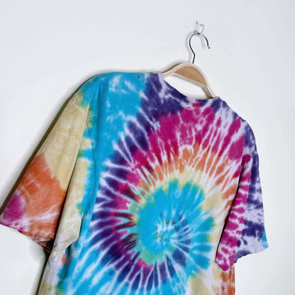 grateful dead 2021 liquid blue tie dye teddy bear tee - size medium