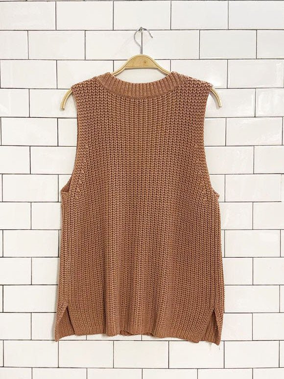 gentle fawn chunky knit vest top - good market thrift store