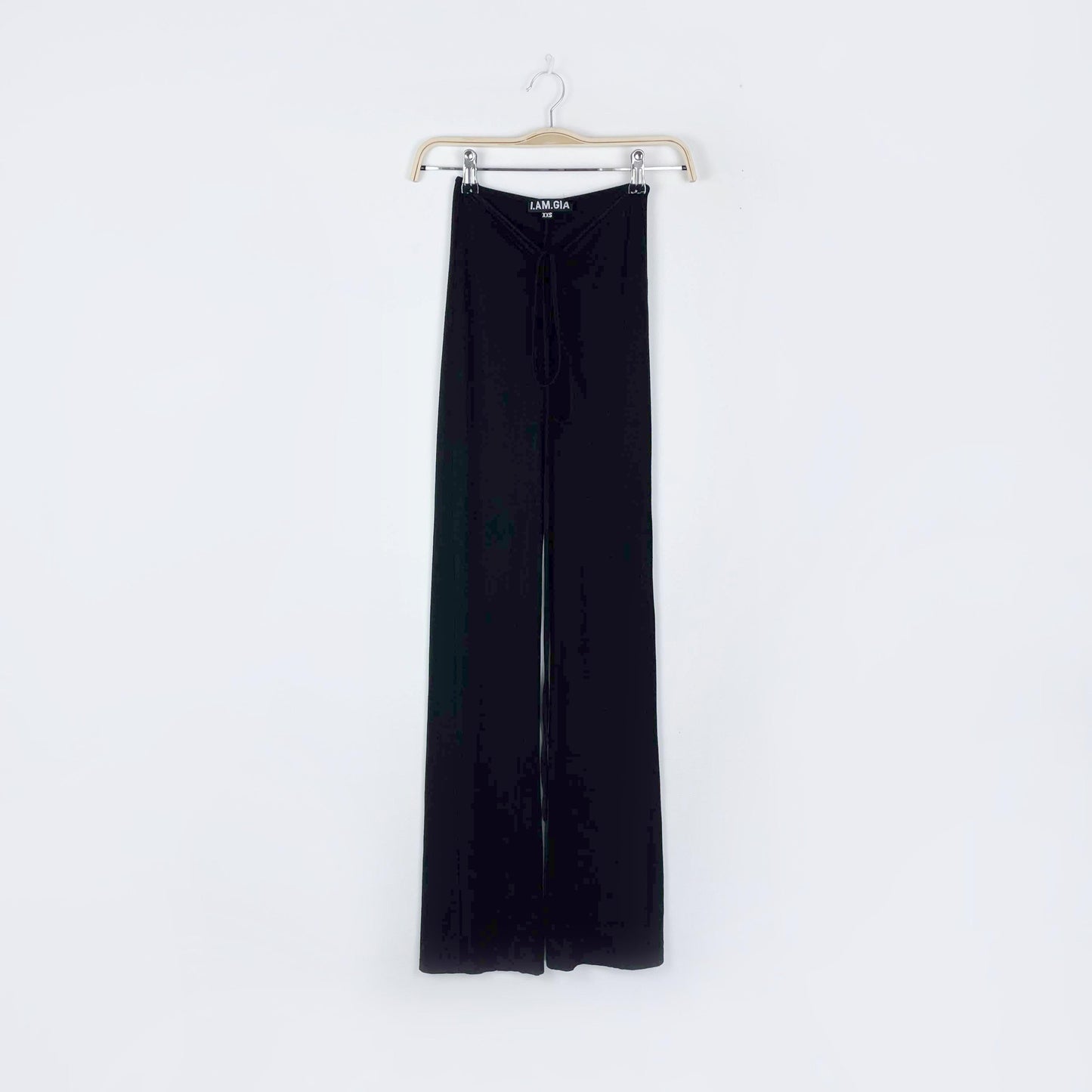 i.am.gia halo bamboo ruched tie pants - size xxs