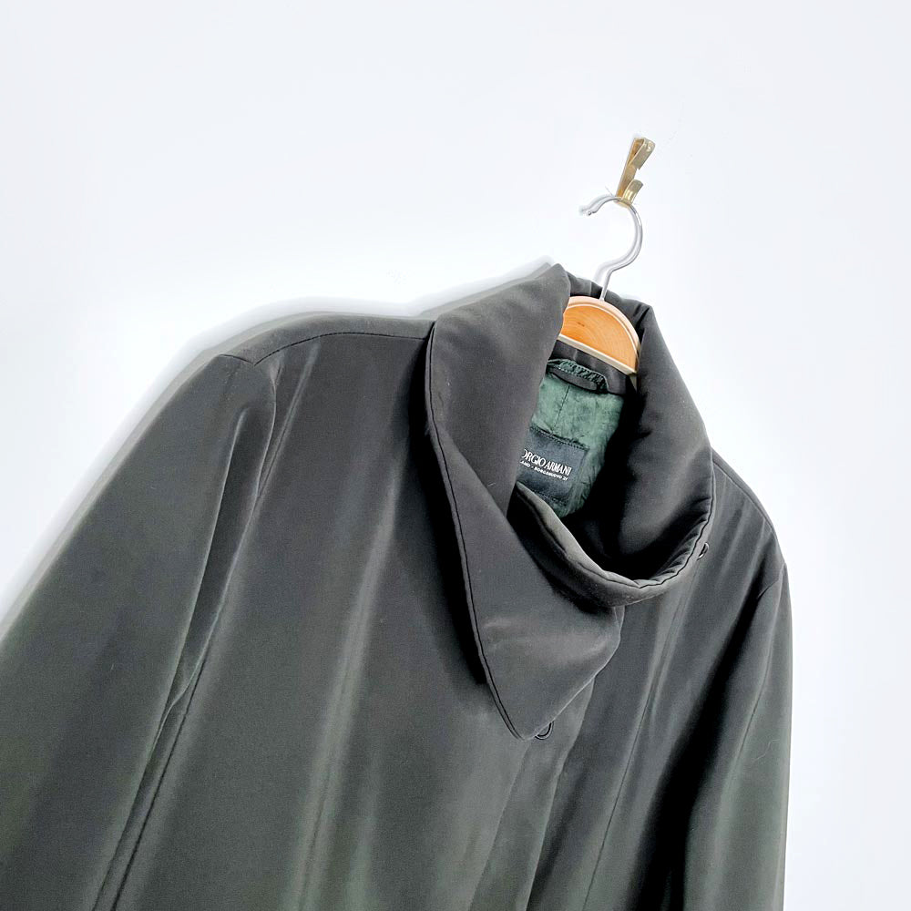 vintage giorgio armani high neck overcoat
