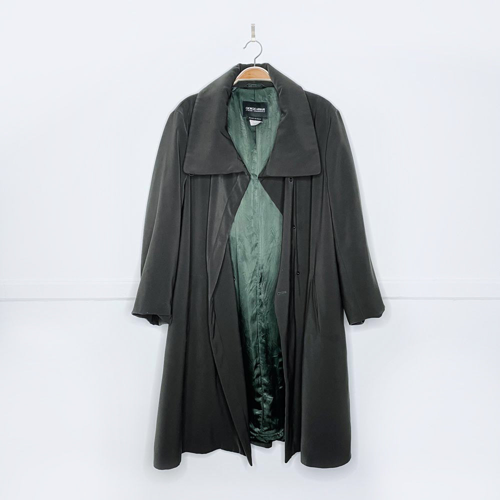 vintage giorgio armani high neck overcoat