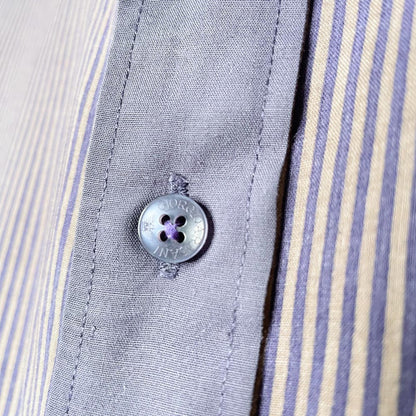 vintage giorgio armani contrast collar + cuffs striped shirt