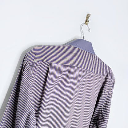 vintage giorgio armani contrast collar + cuffs striped shirt