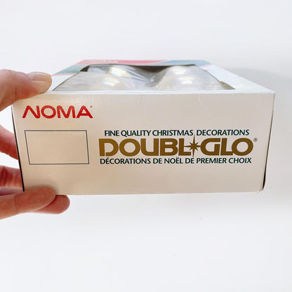 set of 6 vintage noma gold glass ornaments