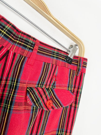 golf knickers linen - blend tartan plaid pleated trouser - good market thrift store