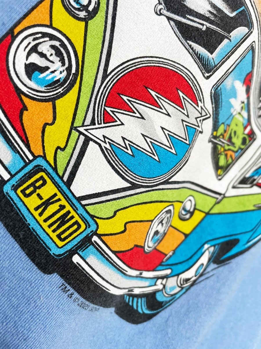 grateful dead 2023 hippie bus summer tour band tee | liquid blue - good market thrift store