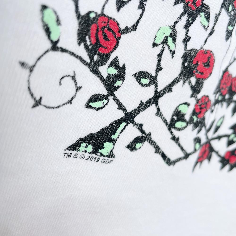 grateful dead dead x junk food skeletons bed of roses tee