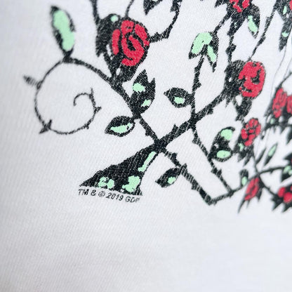 grateful dead dead x junk food skeletons bed of roses tee