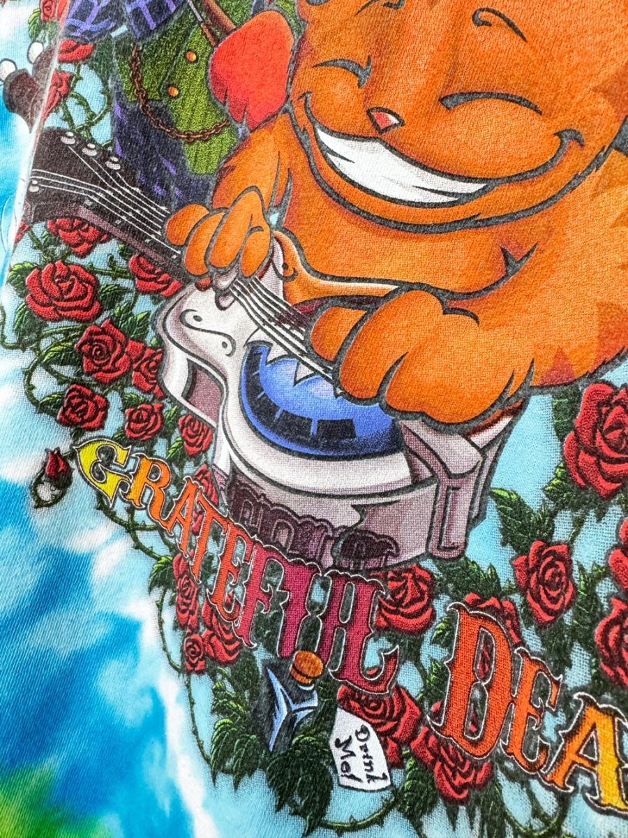 grateful dead wonderland tie dye band tee | liquid blue - good market thrift store