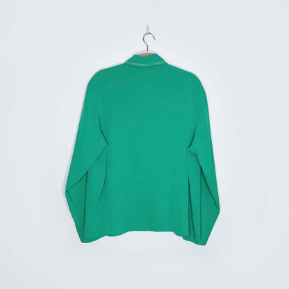 vintage nonpareil western holiday gold trim button down - size xl