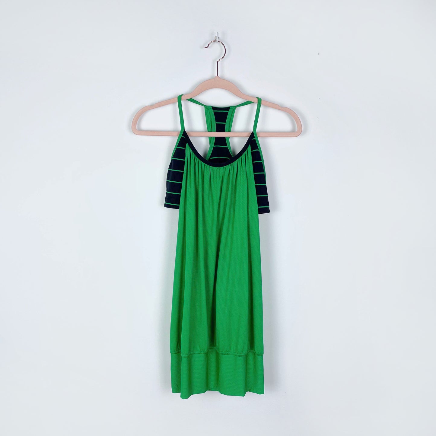 lululemon no limits green stripe tank combo - size small