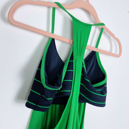 lululemon no limits green stripe tank combo - size small