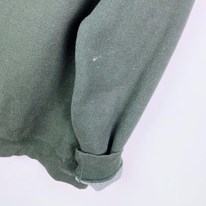 vintage roots green distressed logo crew - size xxl