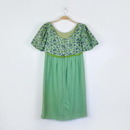 vintage 60s mod empire waist formal dress