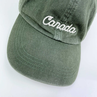 roots green canada cotton baseball cap - one size