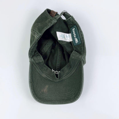 roots green canada cotton baseball cap - one size