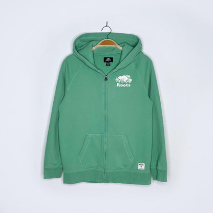 roots 2023 green original full zip hoodie