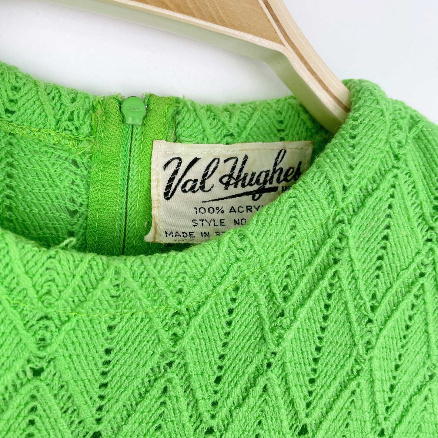 vintage 60s val hughes sleeveless knit top