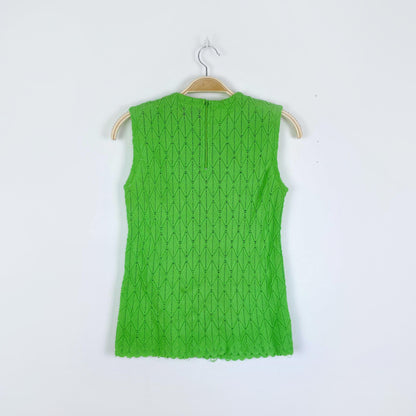 vintage 60s val hughes sleeveless knit top