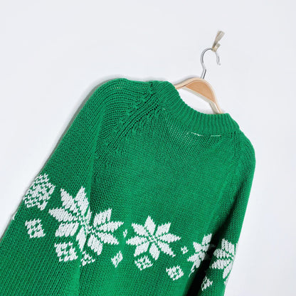 vintage 70s knits by branford snowflake sweater