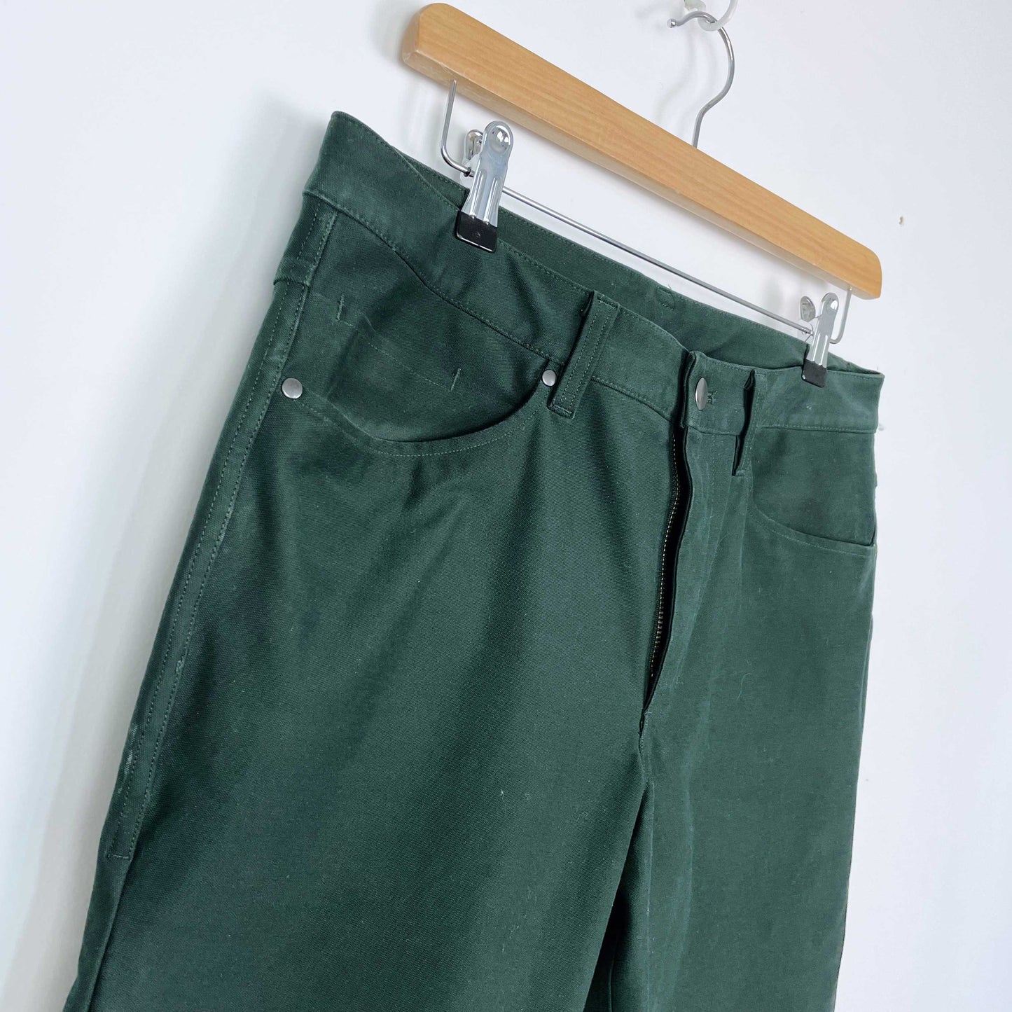 lululemon abc green twill mens pant - size 34/36