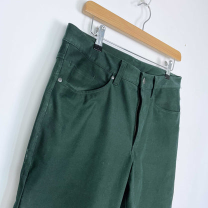 lululemon abc green twill mens pant - size 34/36