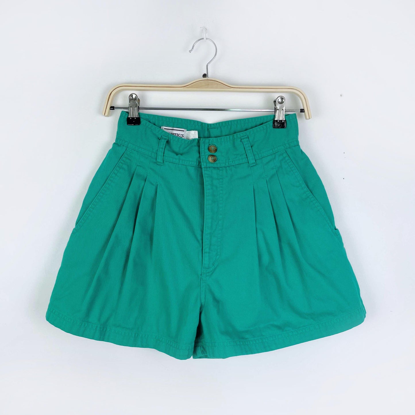 vintage 90s palmettos green pleated shorts