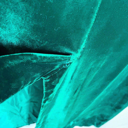 vintage green velvet maxi skirt - size small