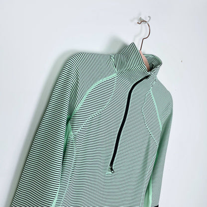 lululemon race with grace 1/2 zip pullover mini hyper stripe - size 6