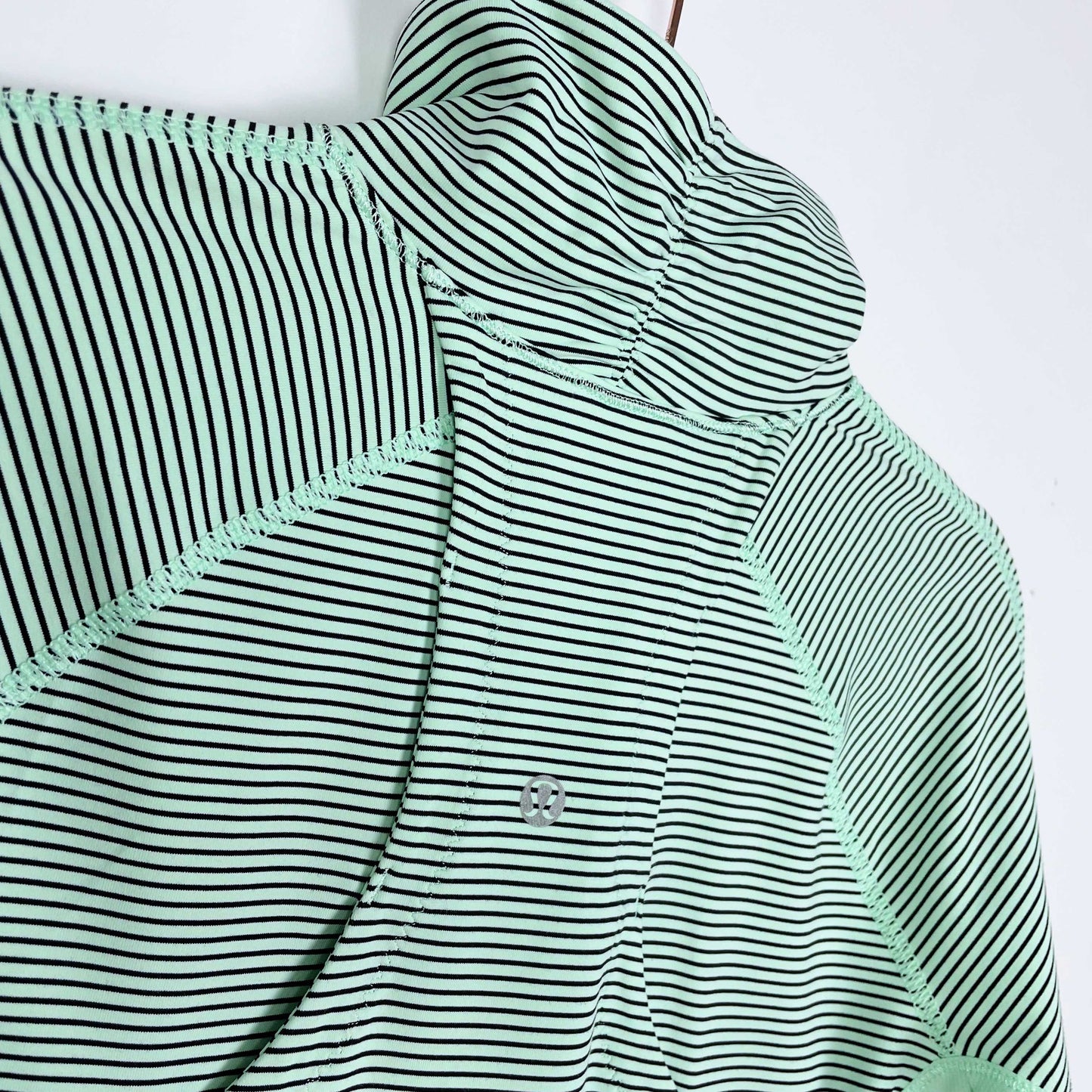 lululemon race with grace 1/2 zip pullover mini hyper stripe - size 6