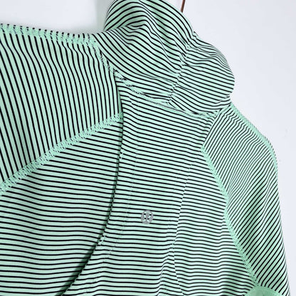 lululemon race with grace 1/2 zip pullover mini hyper stripe - size 6