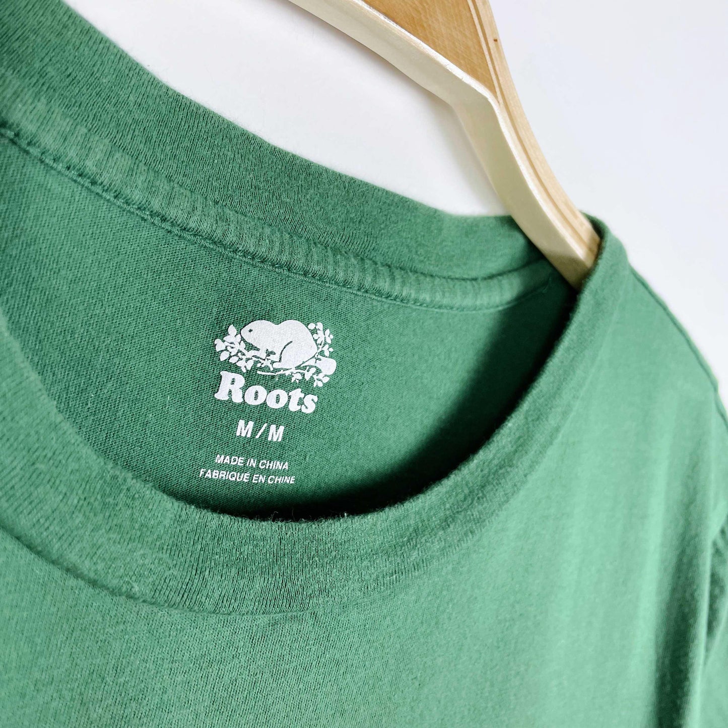 roots 2022 algonquin park flocked tee - size medium