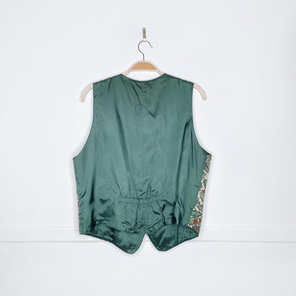 vintage 90s northern traditions woven ivy vest