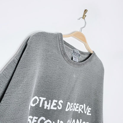 vintage 90s non-fiction x earth activist faded cottage crew