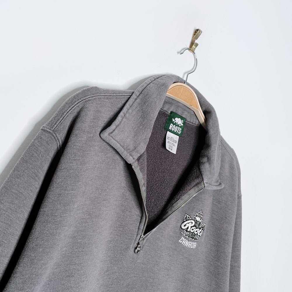 vintage 00s roots 1/4 zip relaxed sweatshirt