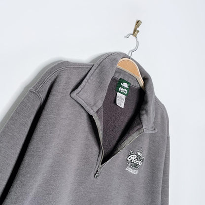 vintage 00s roots 1/4 zip relaxed sweatshirt