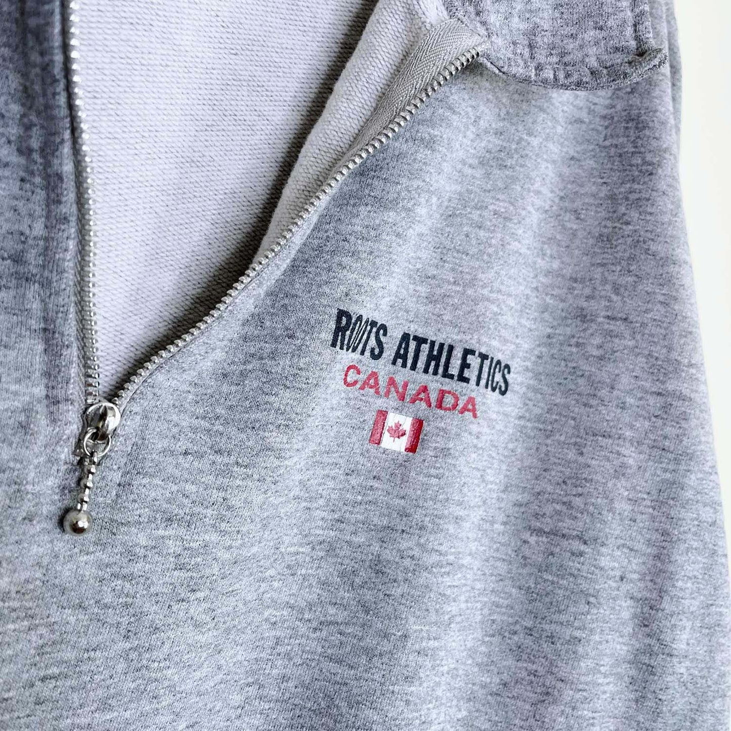 vintage 90s roots 1/4 zip sweatshirt - size xl