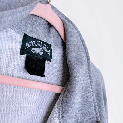 vintage 90s roots 1/4 zip sweatshirt - size xl