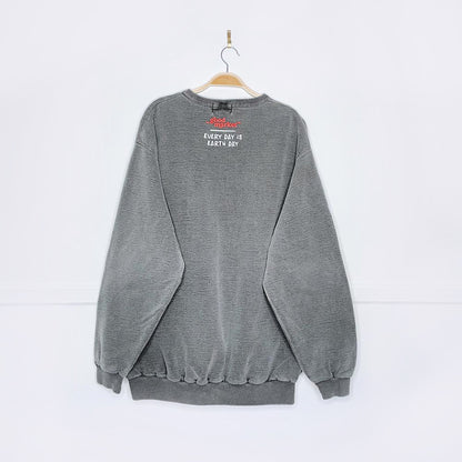 vintage 90s non-fiction x earth activist faded cottage crew