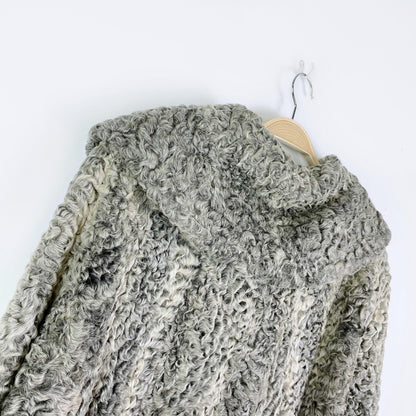 vintage simpsons grey persian lamb coat - size large