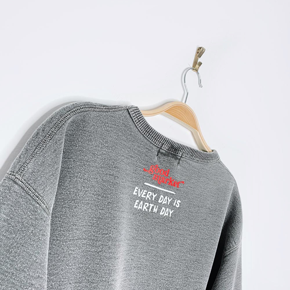 vintage 90s non-fiction x earth activist faded cottage crew