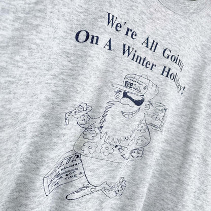 vintage winter holiday graphic crew - size xl
