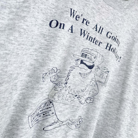 vintage winter holiday graphic crew - size xl