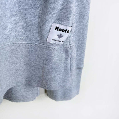 roots 2020 grey lightweight crew - size small