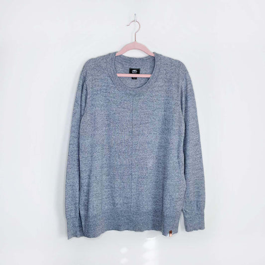 roots 2019 grey lightweight knitted crew - size xl