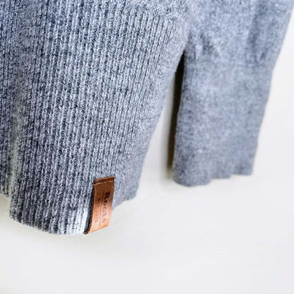 roots 2019 grey lightweight knitted crew - size xl