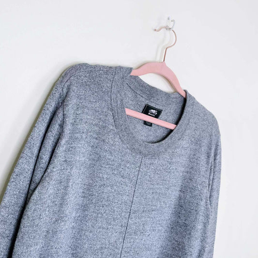 roots 2019 grey lightweight knitted crew - size xl
