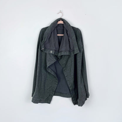 lululemon grey savasana wrap jacket - size 4
