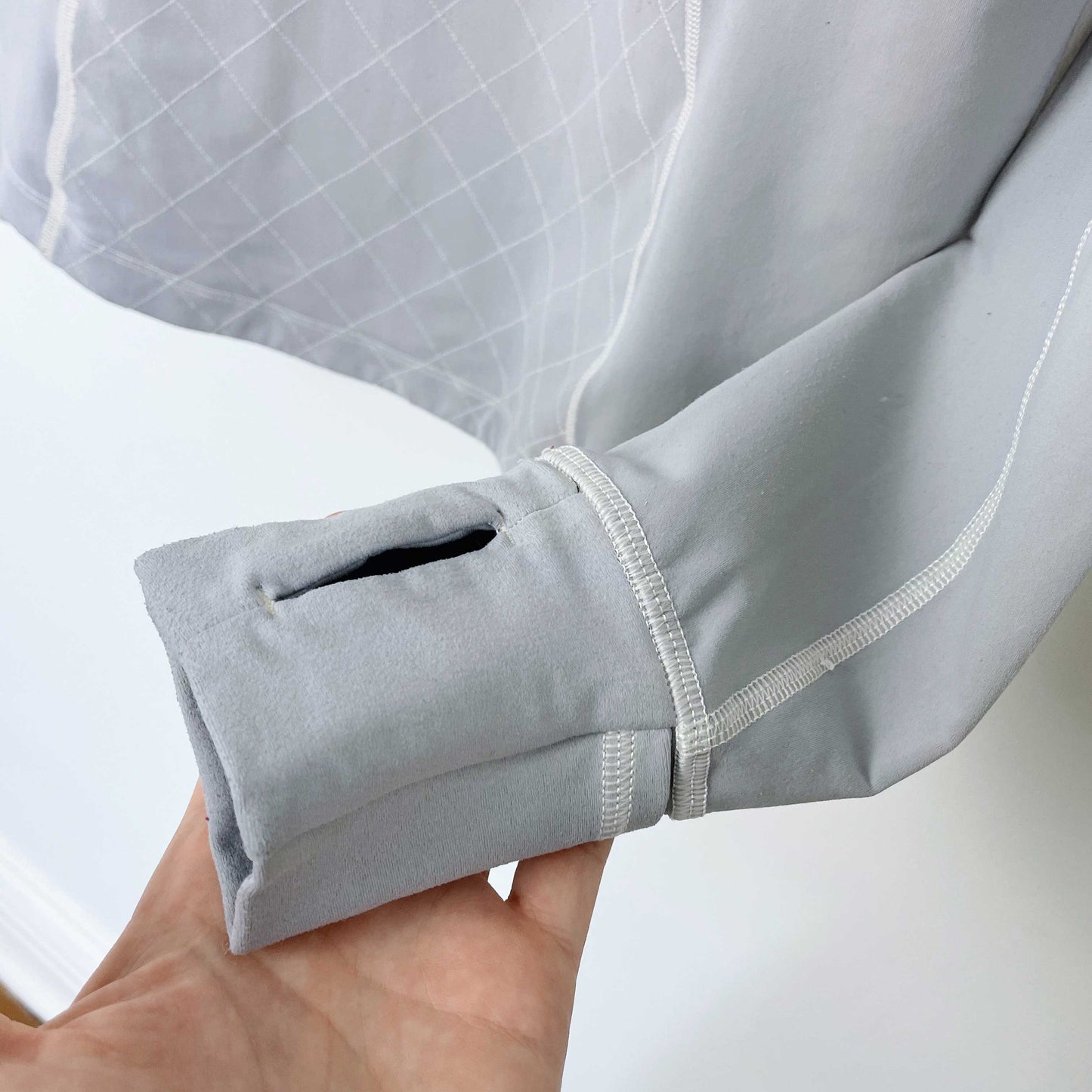 lululemon run toasty 1/2 zip quilted tech pullover - size 10